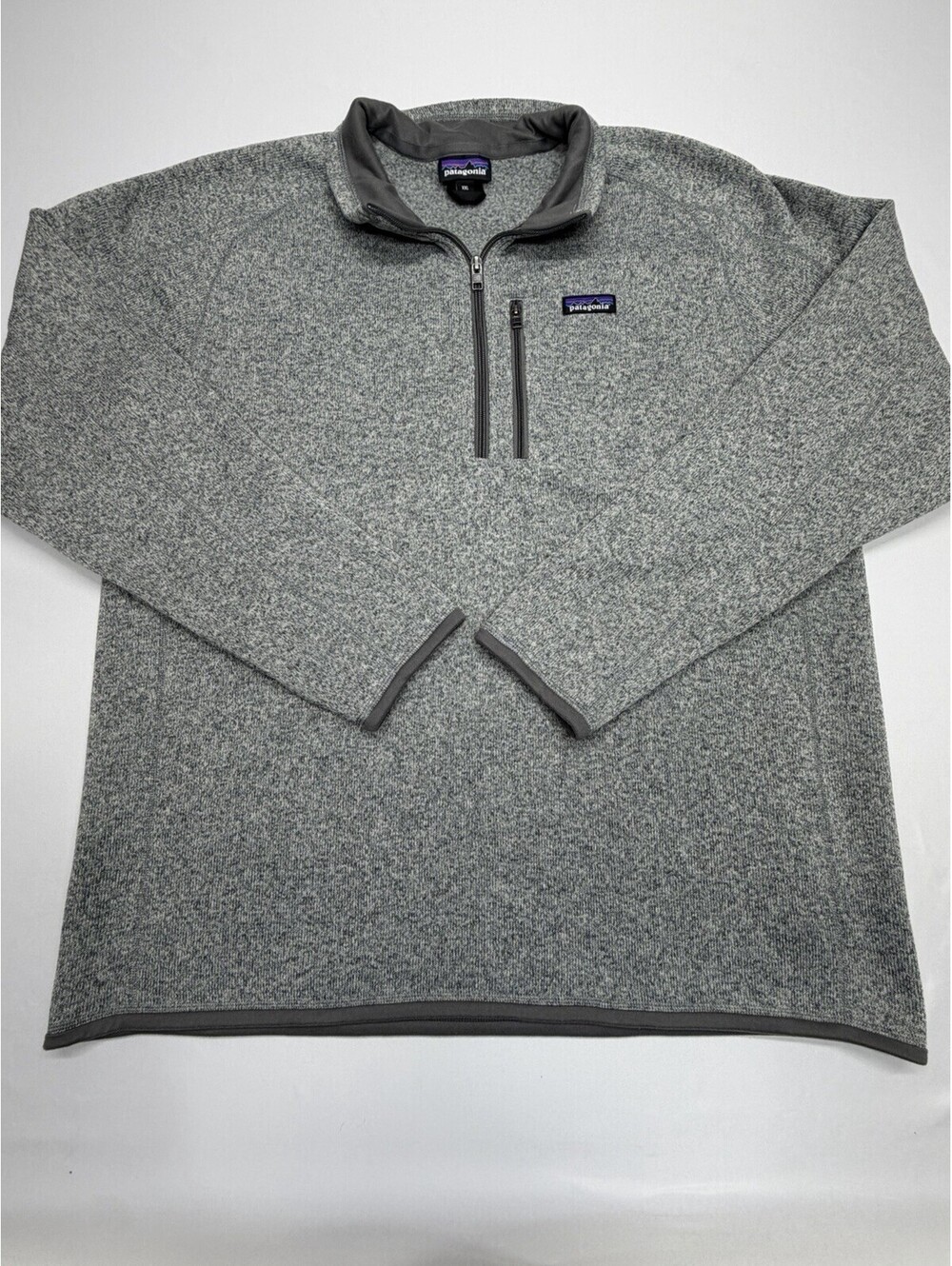 NWOT Patagonia Better Sweater Quarter 1/4 Zip Fleece Sweater Pullover Grey XXL